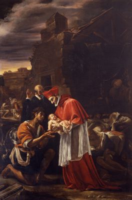 San Carlo Borromeo visits the plague victims