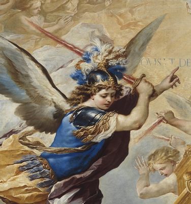 L'archange Michel bat les anges rebelles - détail