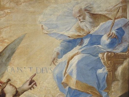 Saint Michel Archange bat les anges rebelles, détail