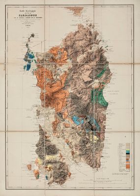 Mapa Geológico de la Isla de Cerdeña