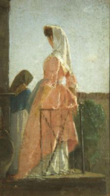 Frauen auf der Terrasse