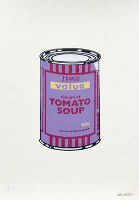 Soup Cans. Violet Cherry Beige