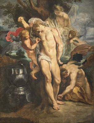 San Sebastiano cured by the angels