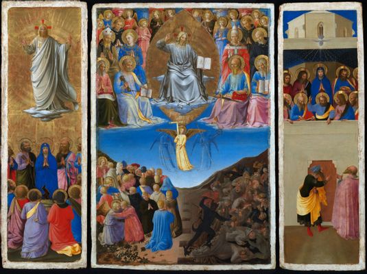 Triptych with Ascension, Last Judgment, Pentecost