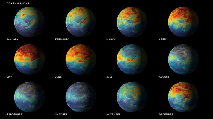 Image fixe de la vidéo illustrant les émissions de CO2 dans le monde