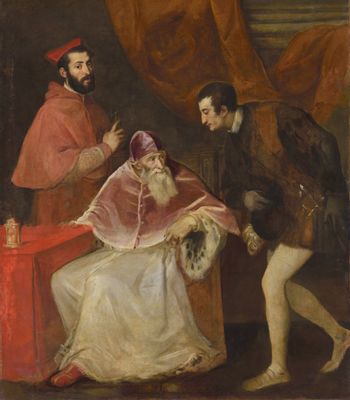 Porträt von Paul III mit seinen Enkeln