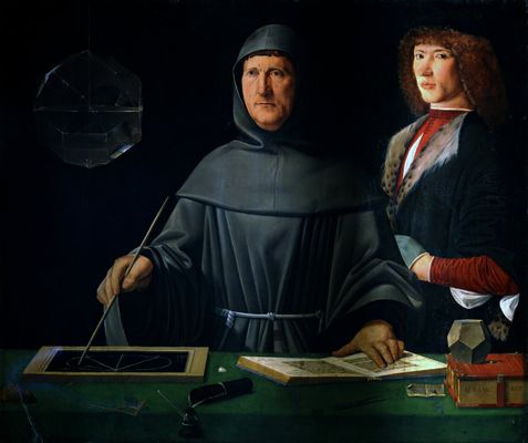 Portrait of fra luca Pacioli with a pupil
