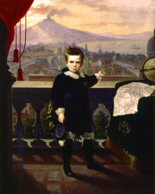 Retrato de Vittorio Emanuele, príncipe de Nápoles cuando era niño