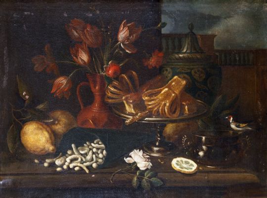 Nature morte au présentoir à gâteaux