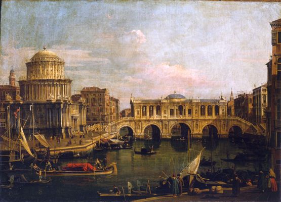 Capriccio avec un pont imaginaire sur le Grand Canal