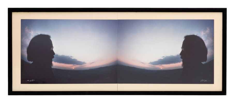 Autofoto bei spiegelverkehrtem Sonnenuntergang (andere Zeit)