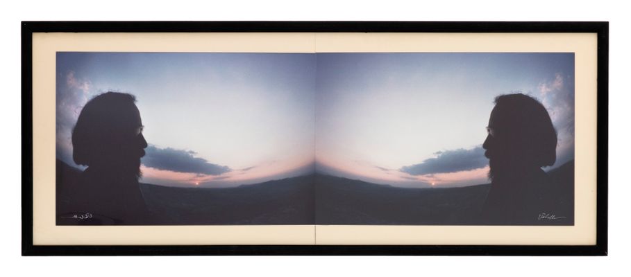 Autofoto au coucher du soleil miroir (autre fois)