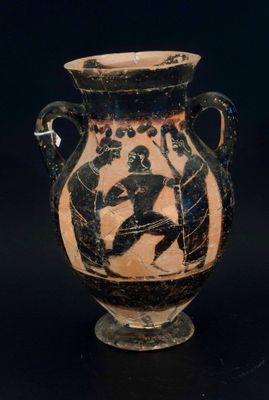 Ánfora, cerámica ática de figuras negras