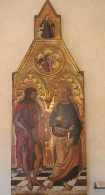 San Giovanni Battista und Pietro, Angelo Annunciante und Santo, Jacopo Vincioli