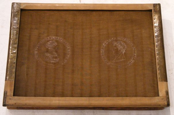 Papierformular mit Wasserzeichen von Napoleon Bonaparte und Marie Louise von Österreich