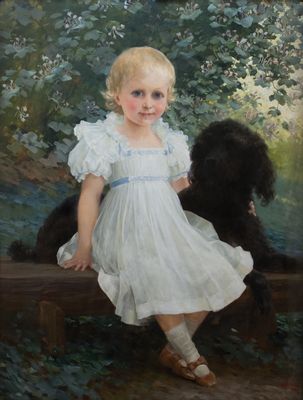 Retrato de Nicoletta Coronini Cronberg y su perro