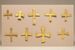 Crosses in gold foil