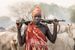 Hirte des Mundari-Stammes im Südsudan