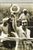 Rooftop deck-tennis players, against Manhattan skyline