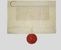 Diploma Carlos V con sello de cera roja