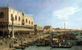 El Molo hacia la riva degli Schiavoni con la columna de San Marco