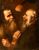 Der heilige Antonius der Abt und der heilige Paulus der Einsiedler, der von einer Krähe gefüttert wird